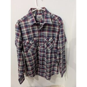 Vintage 80s Levi Strauss Co. Plaid Flannel Shirt Men's Long Sleeve Button Up L